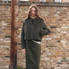 MANGO - Chaqueta Lana Pata de Gallo Mujer