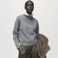 Sweater Cuello Vuelto Cremallera Mujer