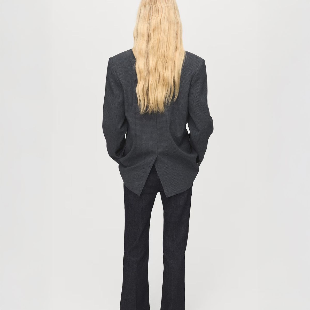 MANGO - Blazer Recta Bolsillos Solapa Mujer Mango