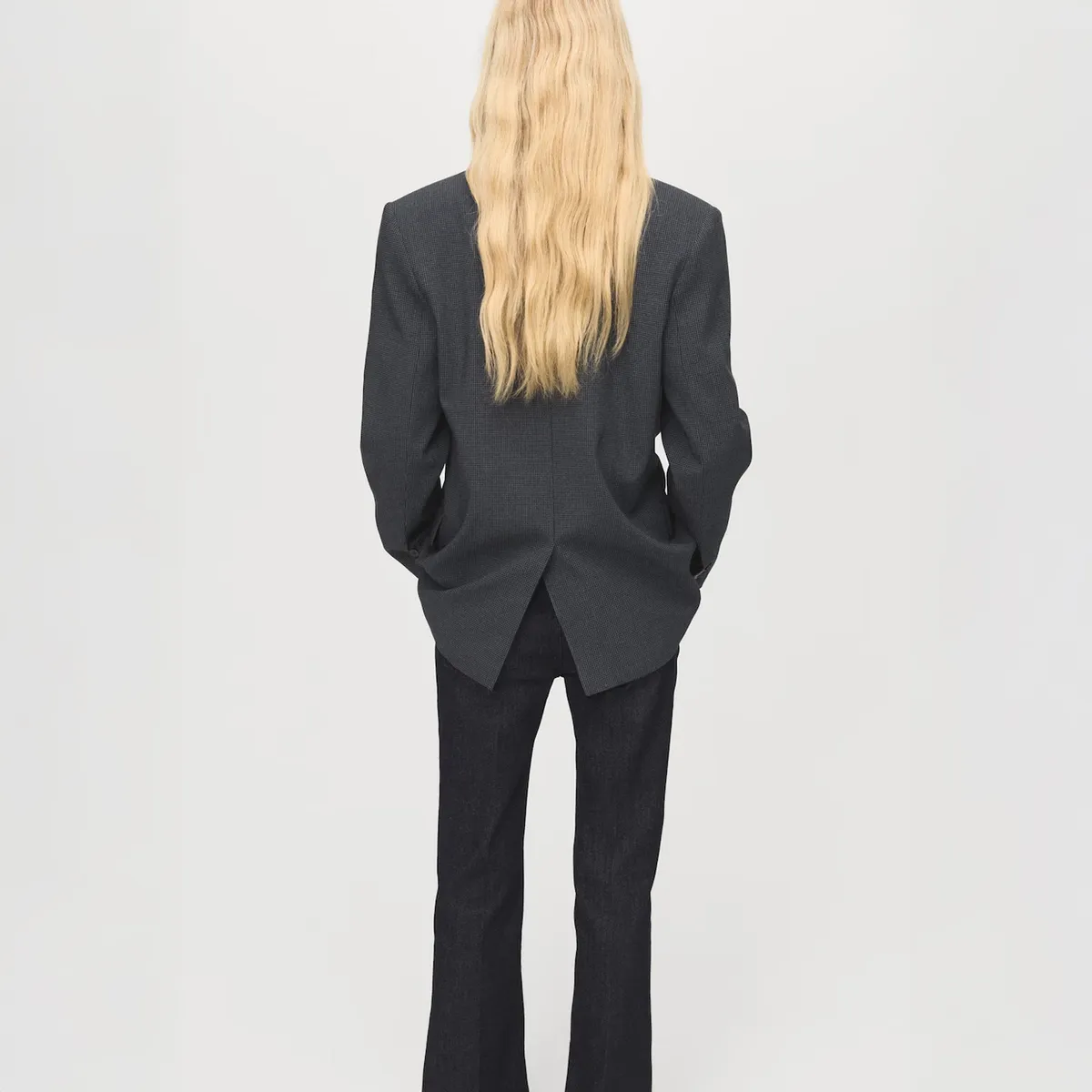 MANGO - Blazer Recta Bolsillos Solapa Mujer Mango