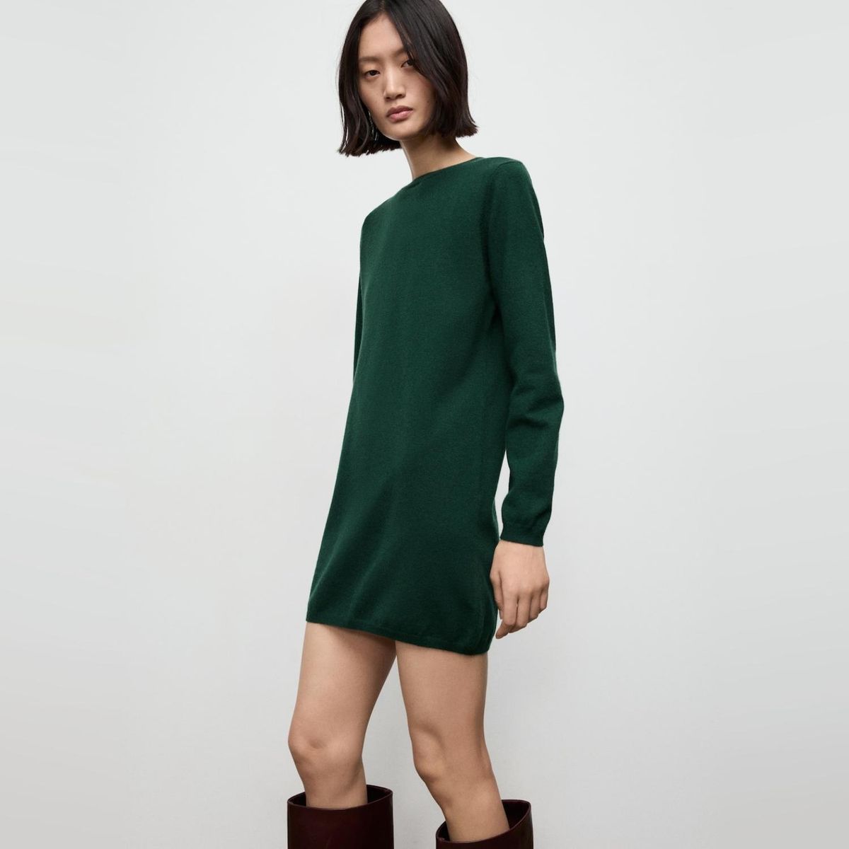 MANGO - Vestido Punto Fino Mujer Mango