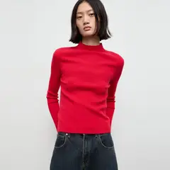 MANGO - Sweater Entallado Cuello Perkins Mujer