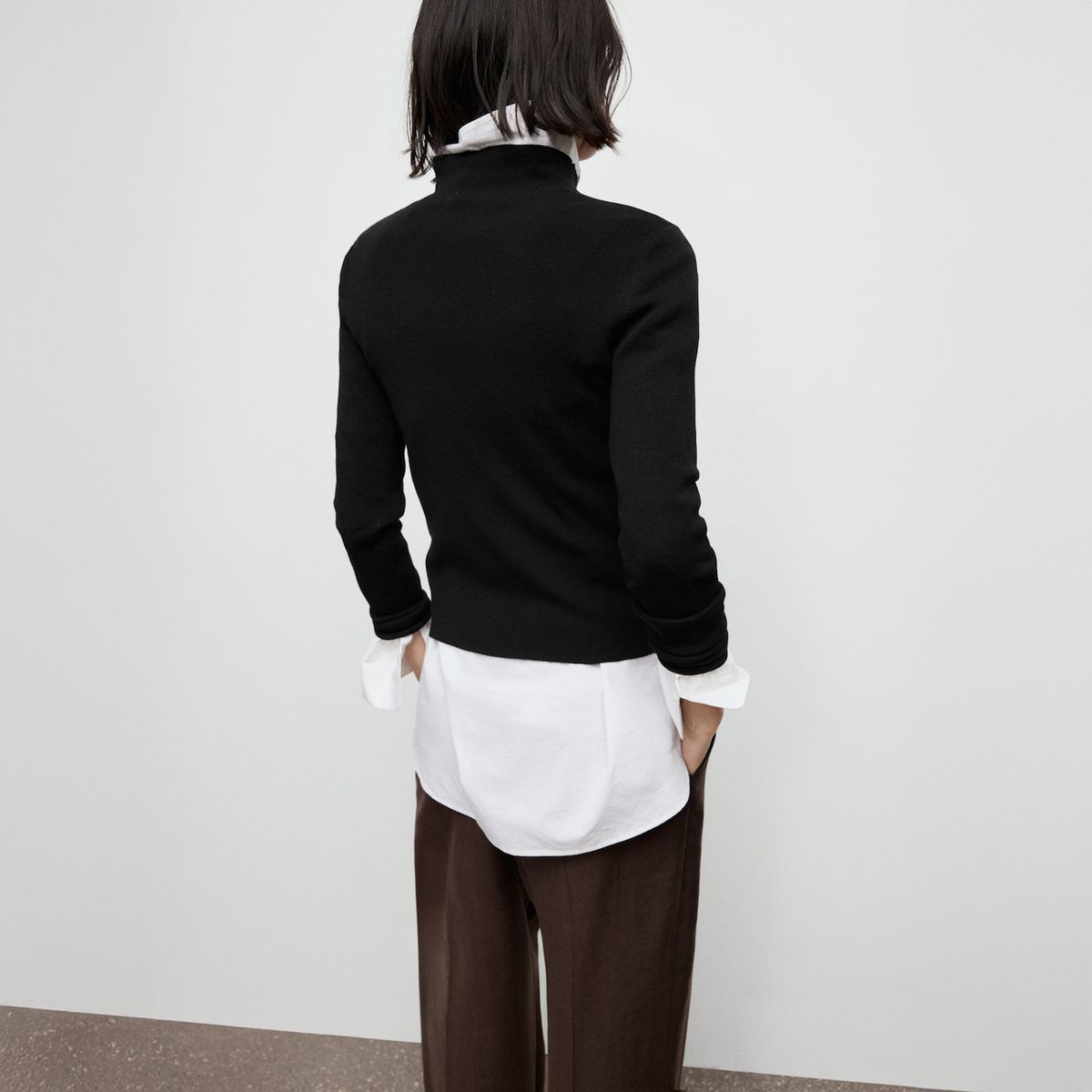 MANGO - Sweater Entallado Cuello Perkins Mujer Mango