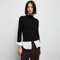 Sweater Entallado Cuello Perkins Mujer