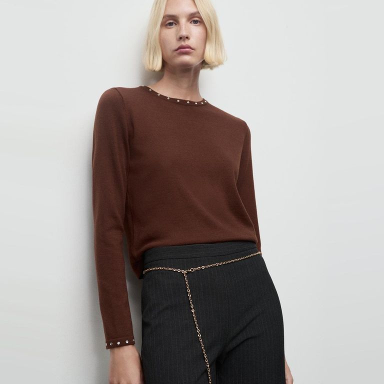 Sweater Punto Tachuelas Mujer