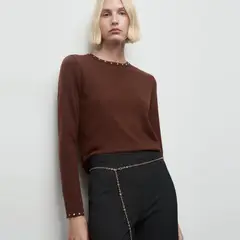 MANGO - Sweater Punto Tachuelas Mujer