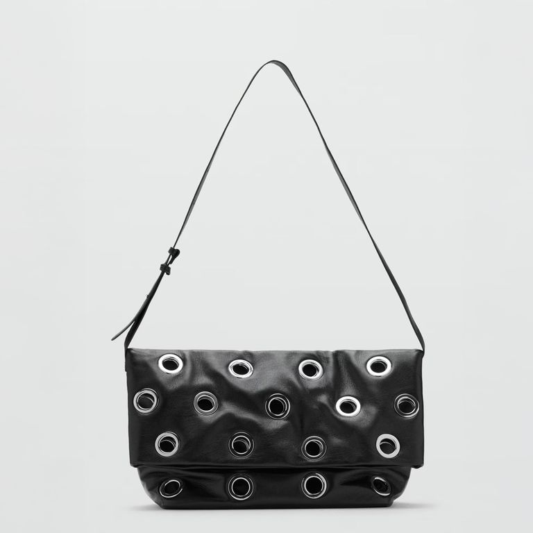 MANGO Bolso Bandolera Eyelets Mujer