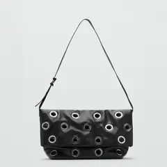 MANGO - Bolso Bandolera Eyelets Mujer