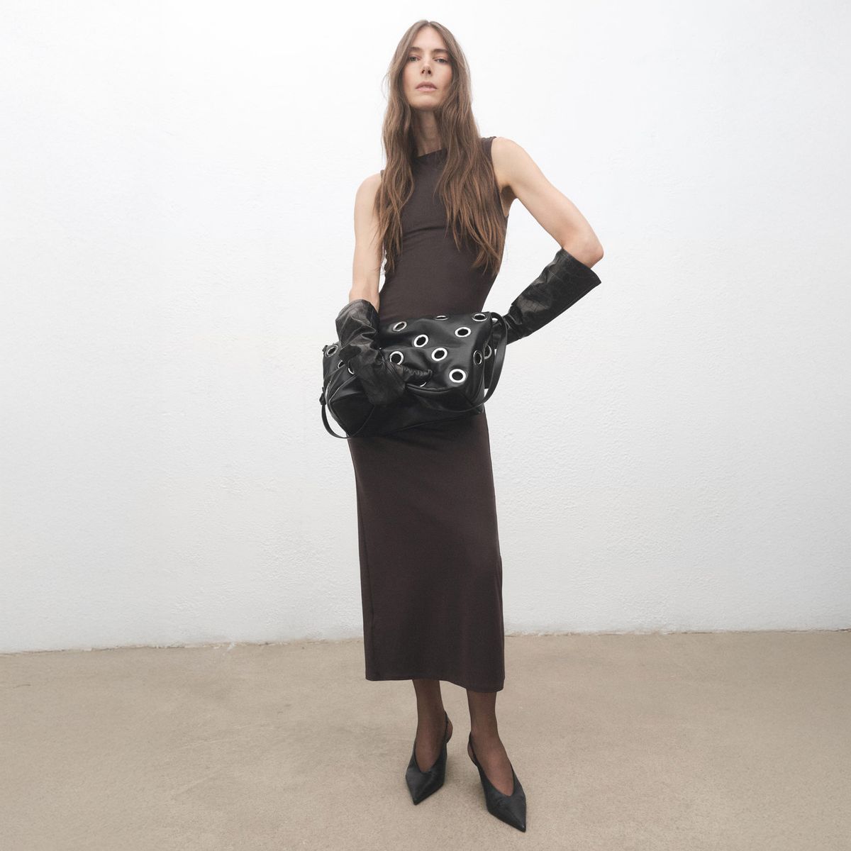 MANGO - Bolso Bandolera Eyelets Mujer Mango