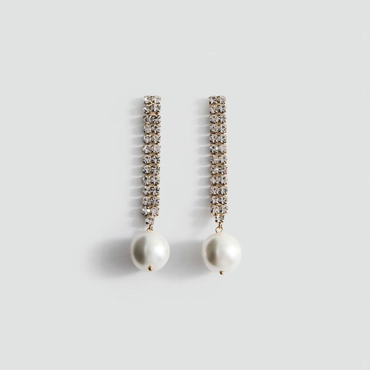 MANGO - Aros Colgantes Perla Combinados Mujer Mango