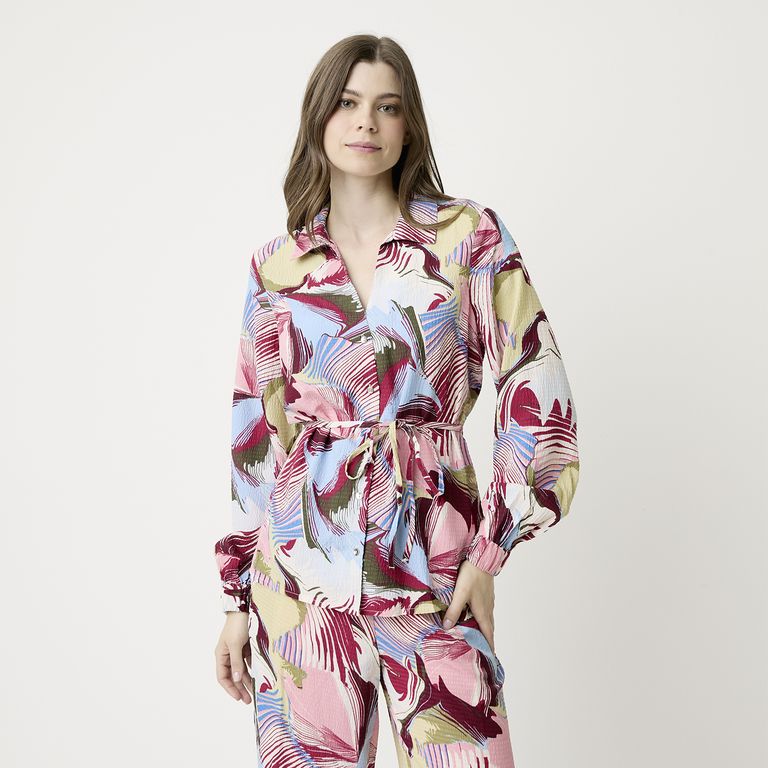 VERO MODA Blusa Estampada Manga Larga Mujer
