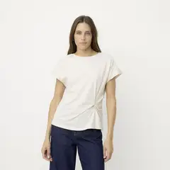 VERO MODA - Polera Manga Corta Nudo Mujer