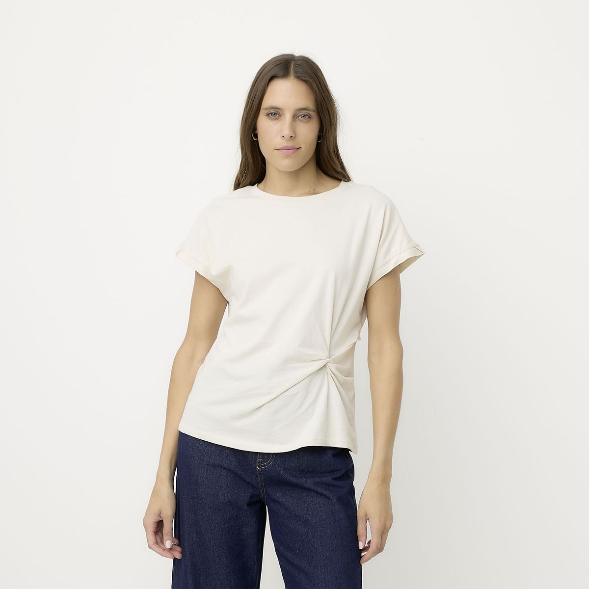 VERO MODA - Polera Manga Corta Nudo Mujer Vero Moda