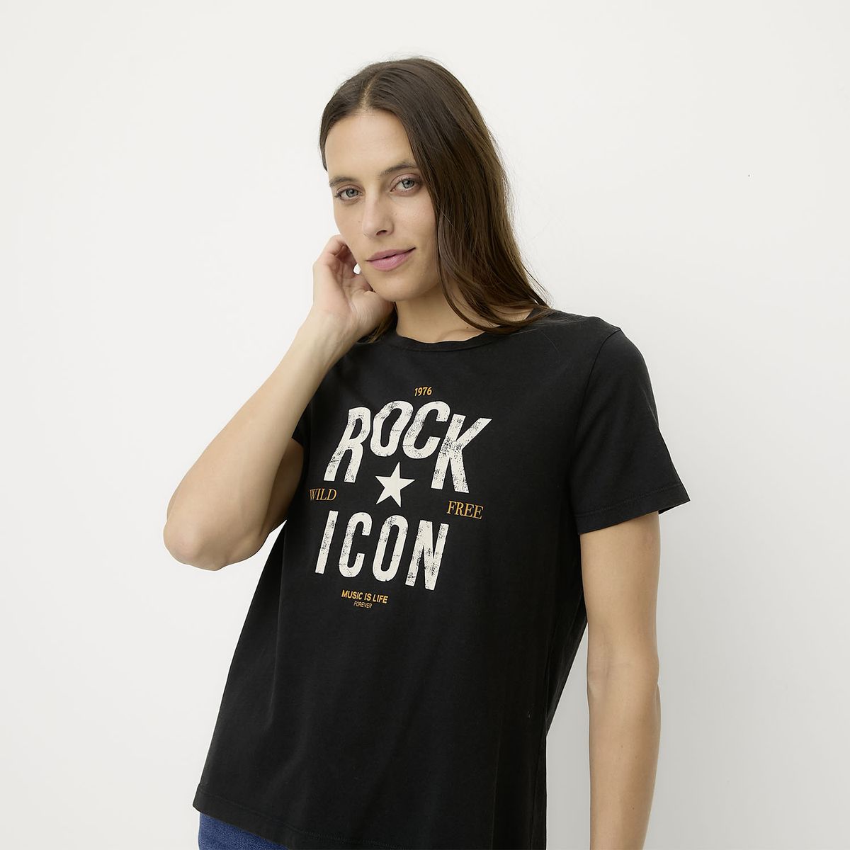 VERO MODA - Polera Estampada Manga Corta Mujer Vero Moda