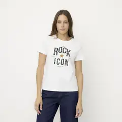 VERO MODA - Polera Estampada Manga Corta Mujer