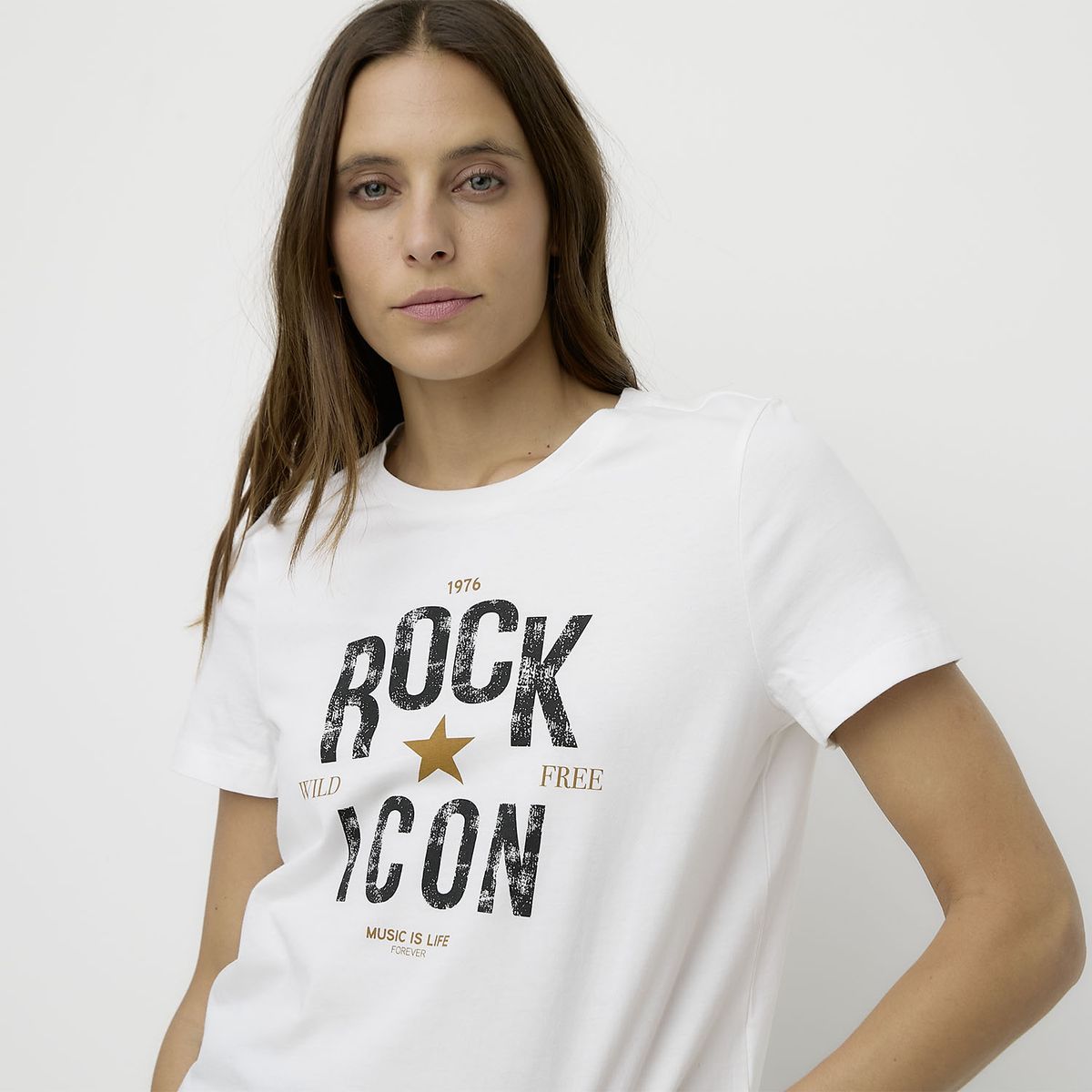 VERO MODA - Polera Estampada Manga Corta Mujer Vero Moda
