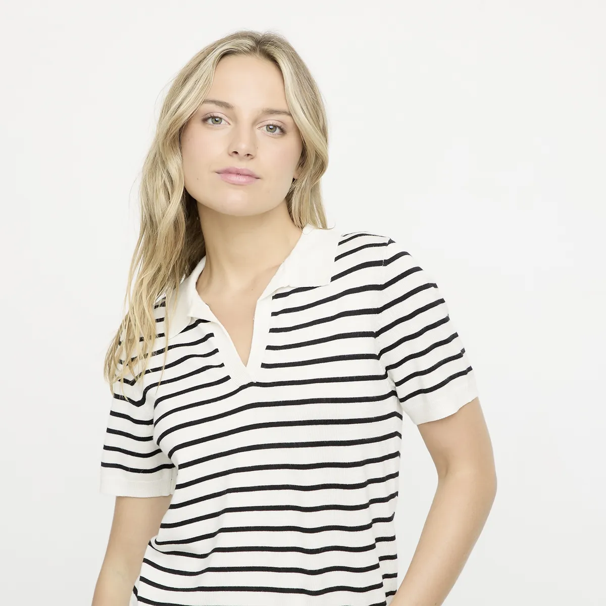 VERO MODA - Polera Punto Manga Corta Mujer Vero Moda