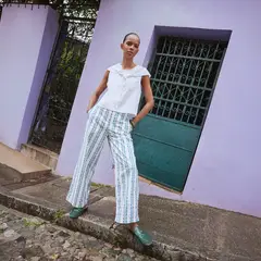 THE TINY BIG SISTER - Pantalón Estampado 100% Algodón Mujer