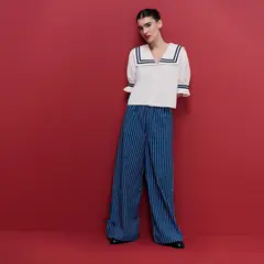 THE TINY BIG SISTER - Pantalón Rayas 100% Algodón Mujer