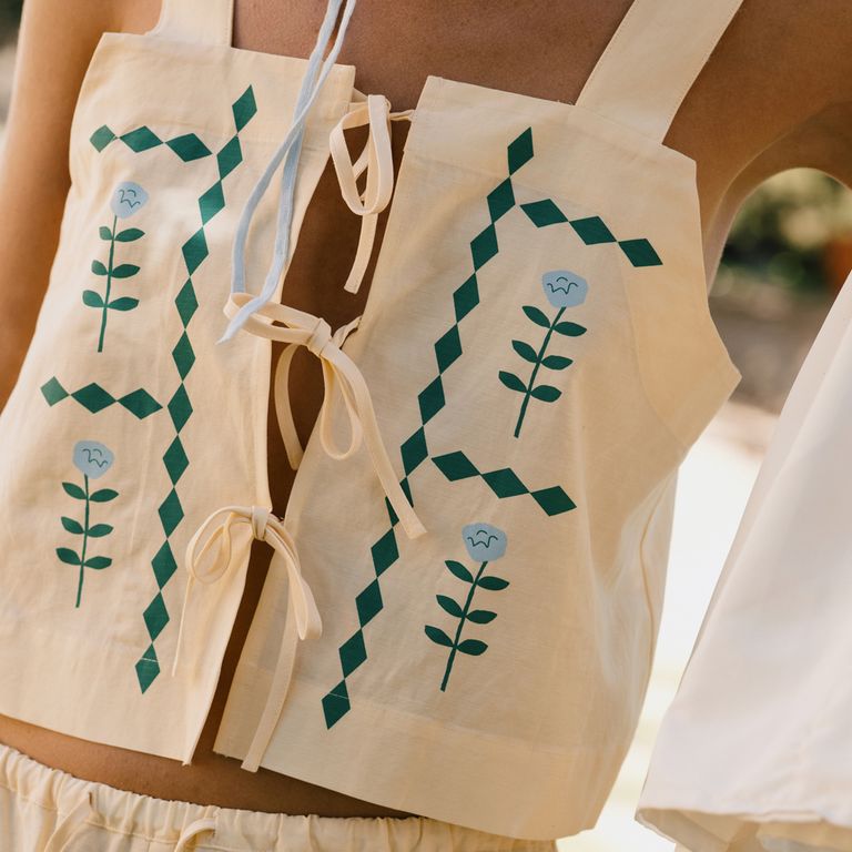 Top Estampado Flores Mujer