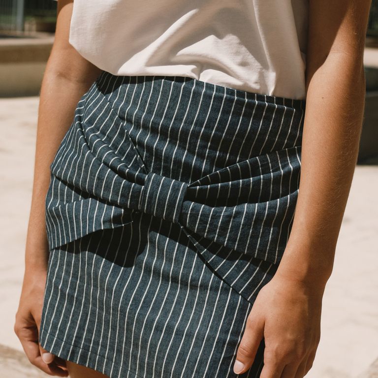 Falda Mini Rayas Mujer
