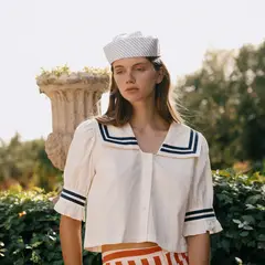 THE TINY BIG SISTER - Blusa Marinera 100% Algodón Mujer