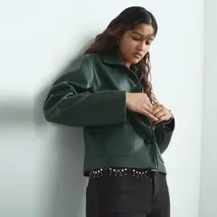 MANGO TEEN - Chaqueta Polipiel Mujer