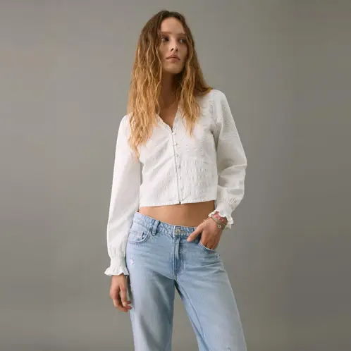 MANGO TEEN - Blusa Algodón Textura Mujer