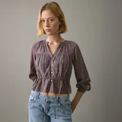 MANGO TEEN - Blusa Estampada Fluida Mujer