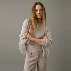 MANGO TEEN - Sweater Punto Flecos Mujer