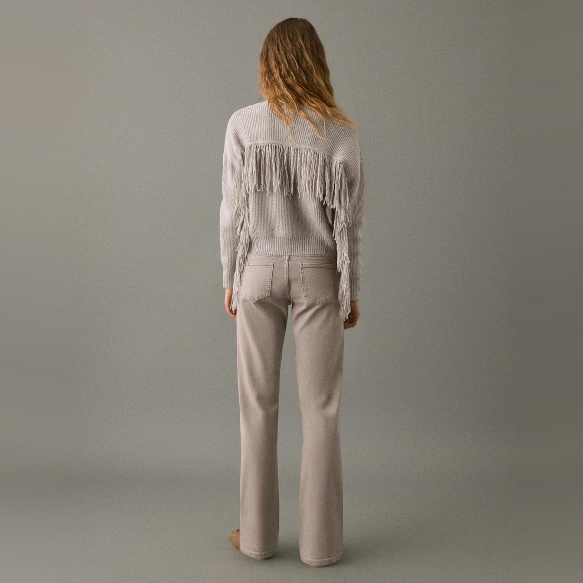 MANGO TEEN - Sweater Punto Flecos Mujer Mango Teen