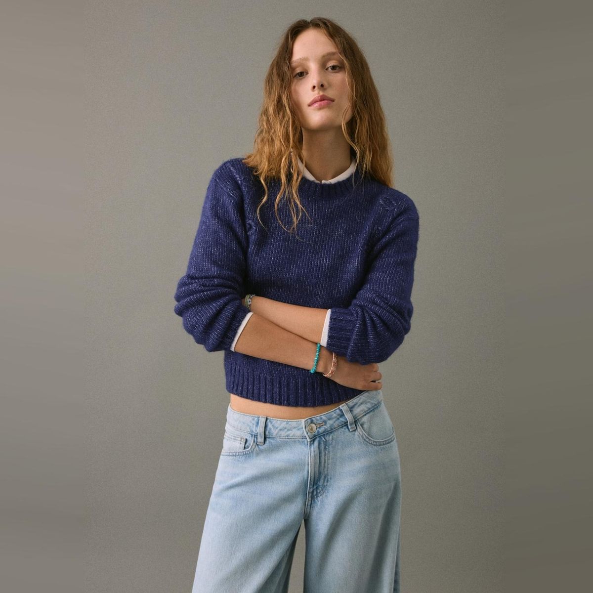MANGO TEEN - Sweater Punto Bordado Mujer Mango Teen