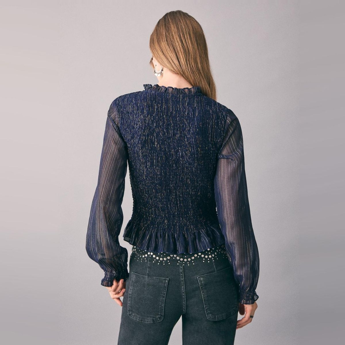 MANGO TEEN - Blusa Rayas Fruncida Mujer Mango Teen