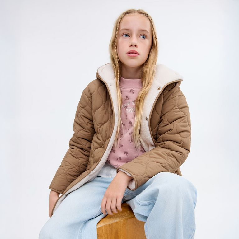 Parka Largo Acolchado Niña