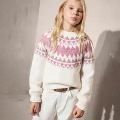 MANGO KIDS - Sweater Punto Jacquard Niña