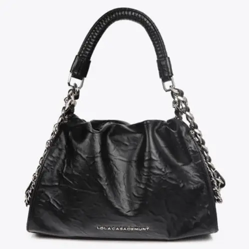 LOLA CASADEMUNT - Cartera Efecto Piel Arrugada con Detalles Metálicos Mujer