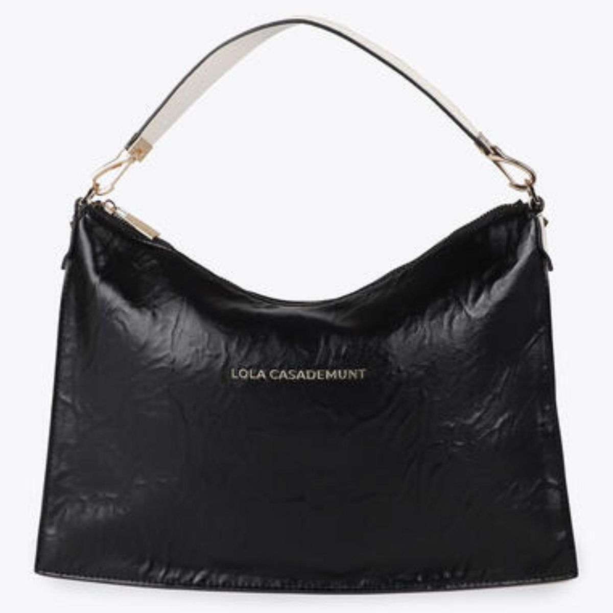 LOLA CASADEMUNT - Cartera Bandolera Efecto Piel Arrugada Bicolor Mujer Lola Casademunt