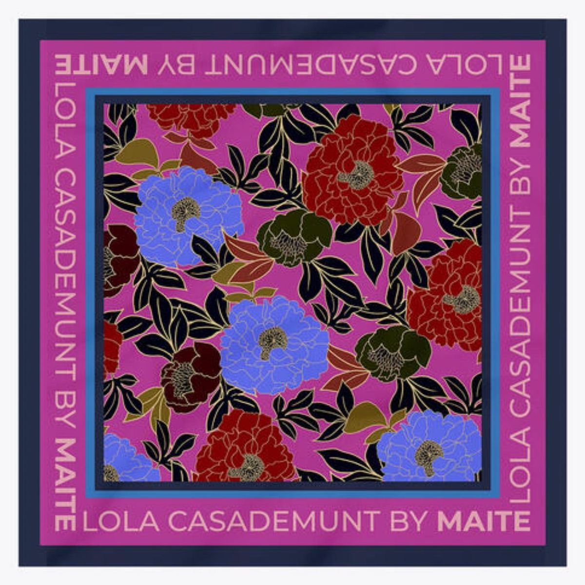 LOLA CASADEMUNT - Pañuelo Estampado Flores Mujer Lola Casademunt