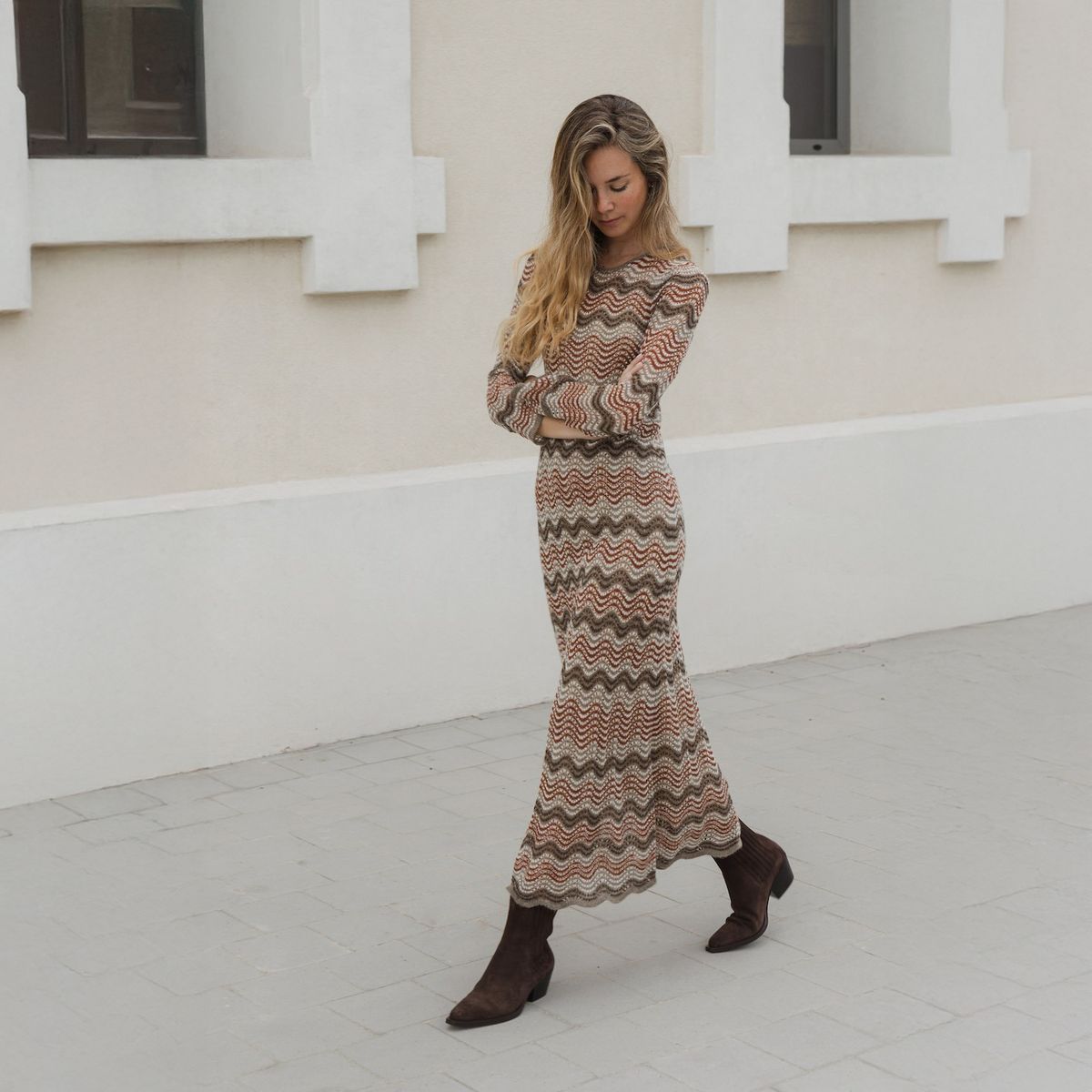 ESEOESE - Vestido Mujer Largo Estampado Eseoese