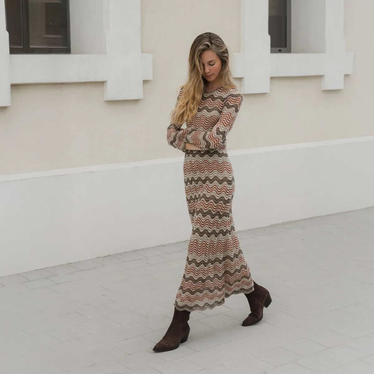 ESEOESE - Vestido Mujer Largo Estampado Eseoese