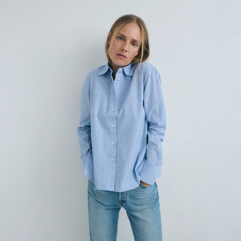 ESEOESE Camisa Cruzada Rayas 100% Algodón Mujer