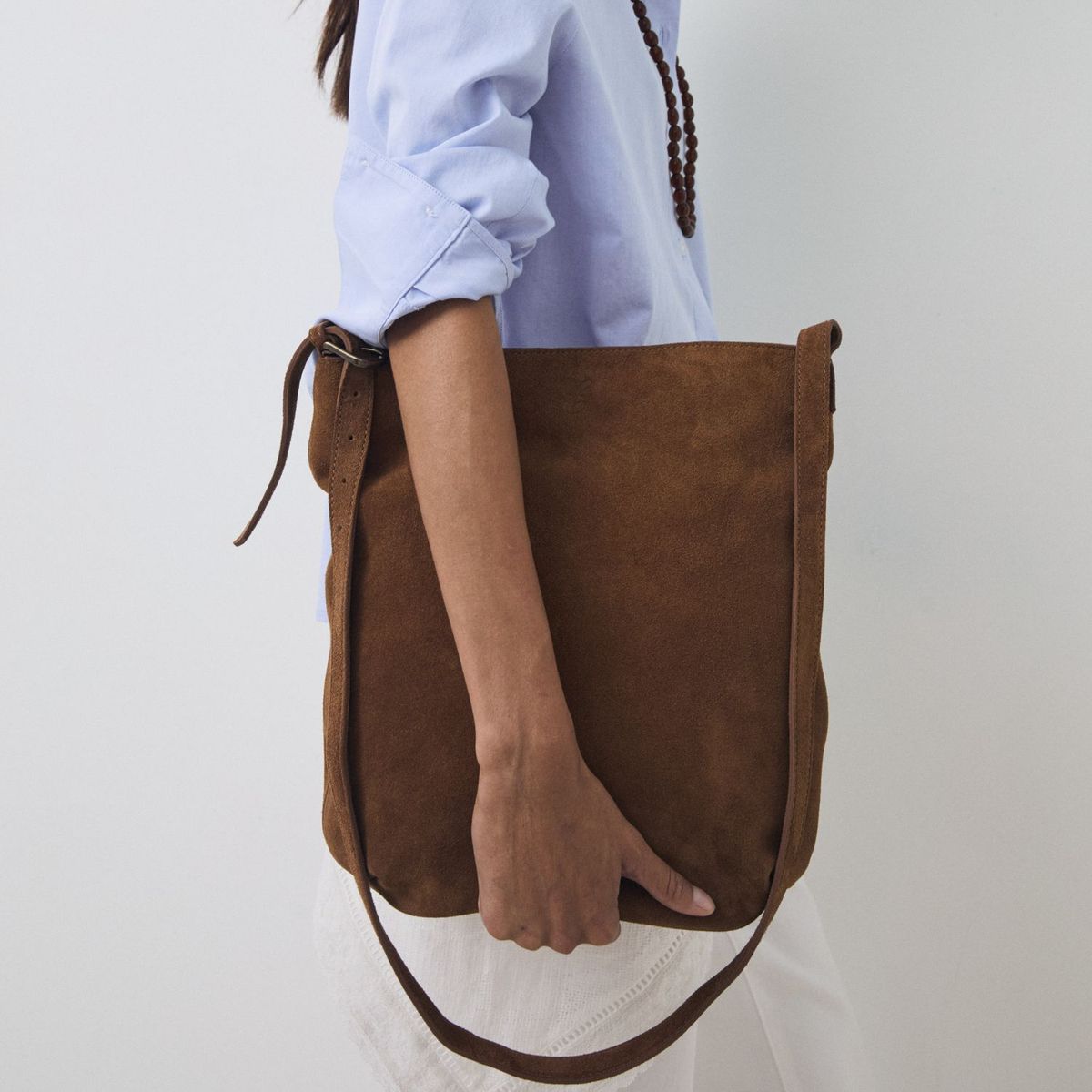 ESEOESE - Cartera Suede 100% Cuero Mujer Eseoese
