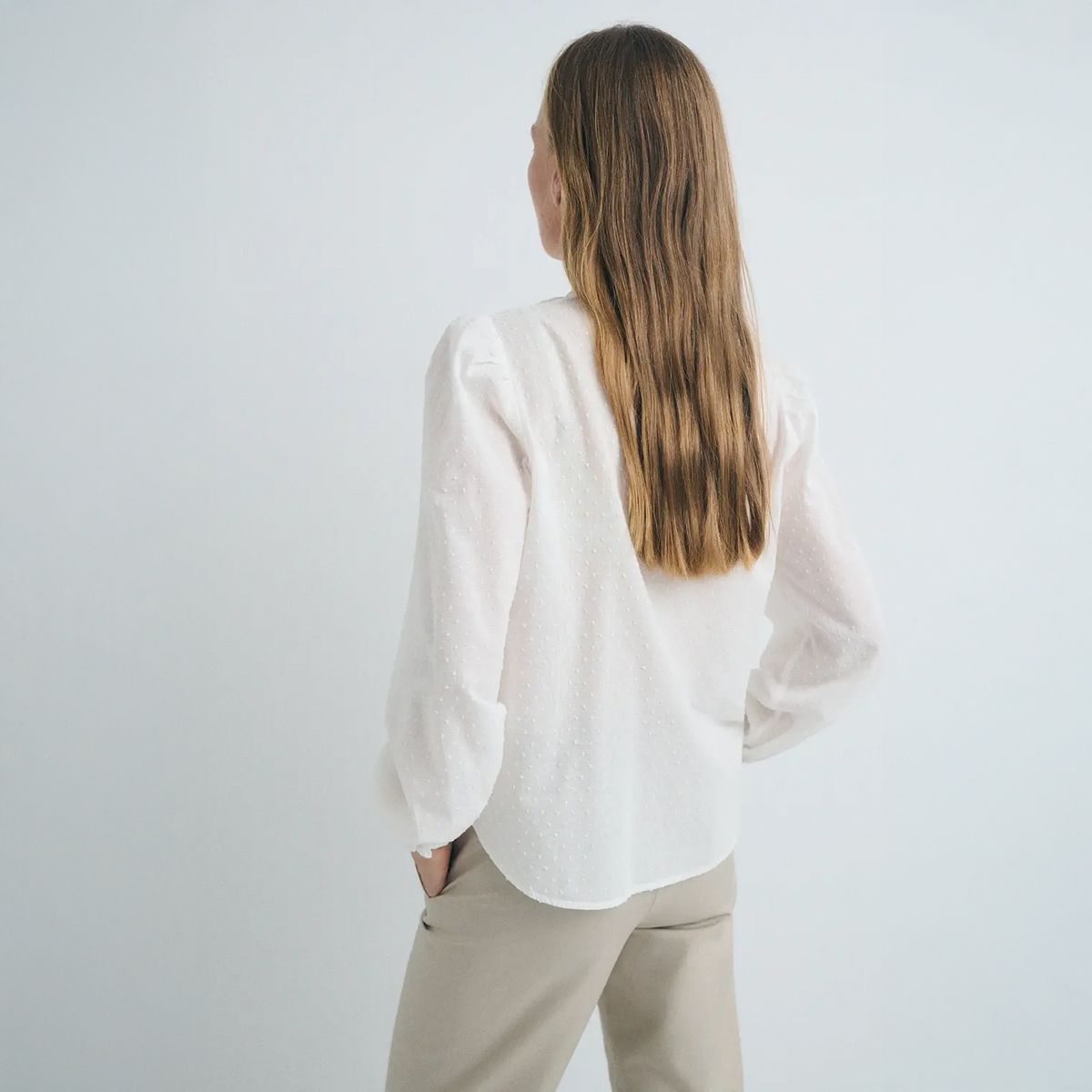 ESEOESE - Blusa Volantes 100% Algodón Mujer Eseoese