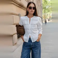 ESEOESE - Blusa Bordados 100% Algodón Mujer