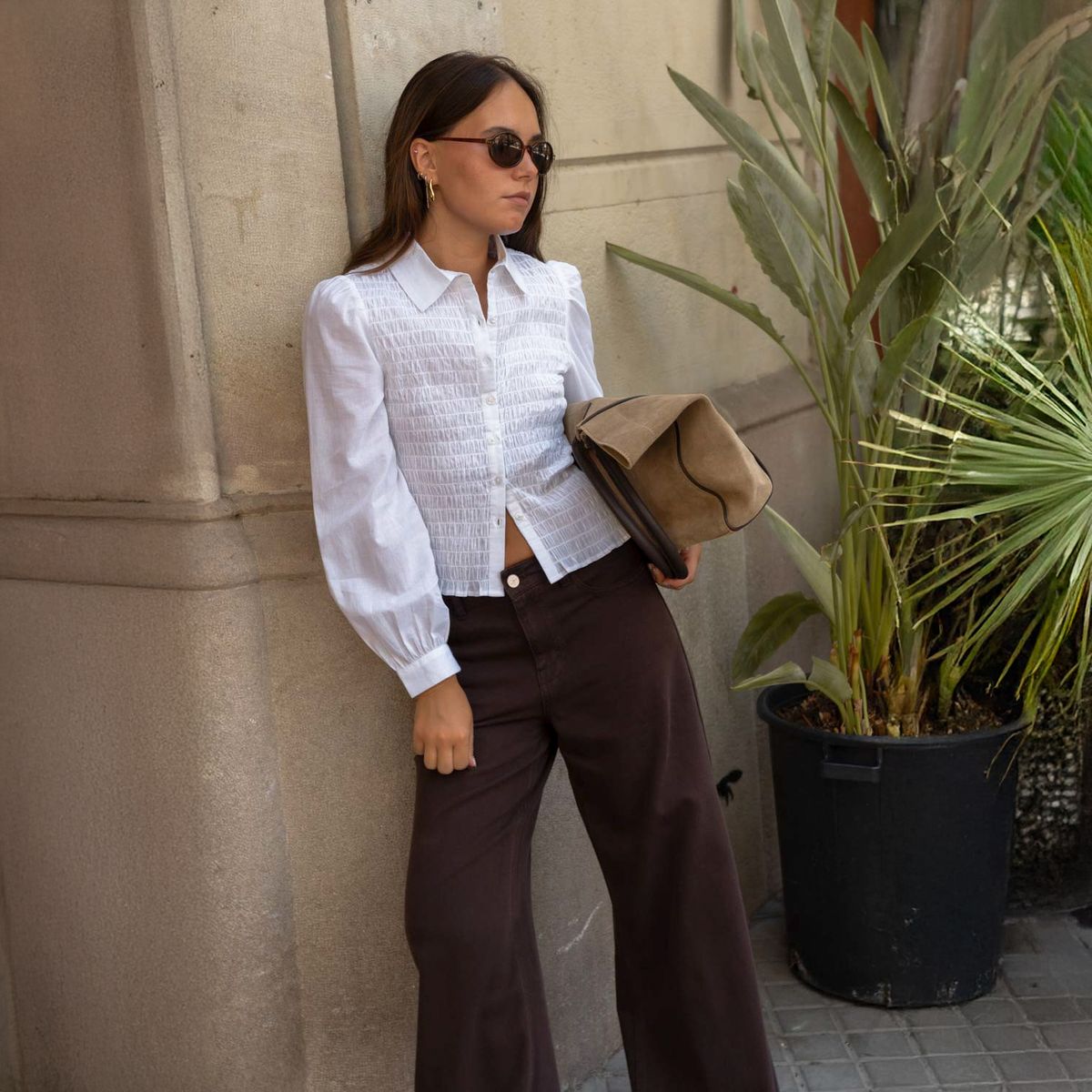 ESEOESE - Blusa Efecto Panal 100% Algodón Mujer Eseoese