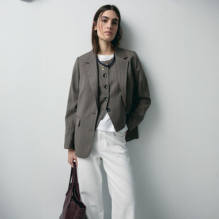 ESEOESE Blazer Raya Diplomática Lana Mujer