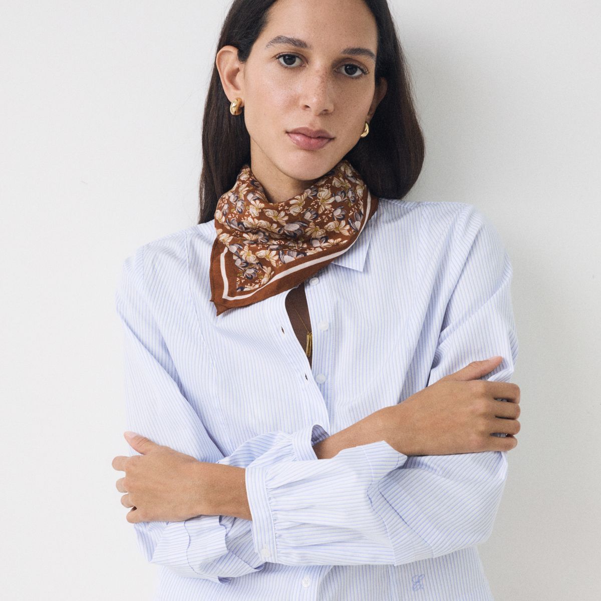 ESEOESE - Pañuelo Estampado 100% Seda Mujer Eseoese