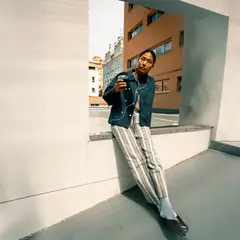 THE TINY BIG SISTER - Pantalón Rayas 100% Algodón Mujer