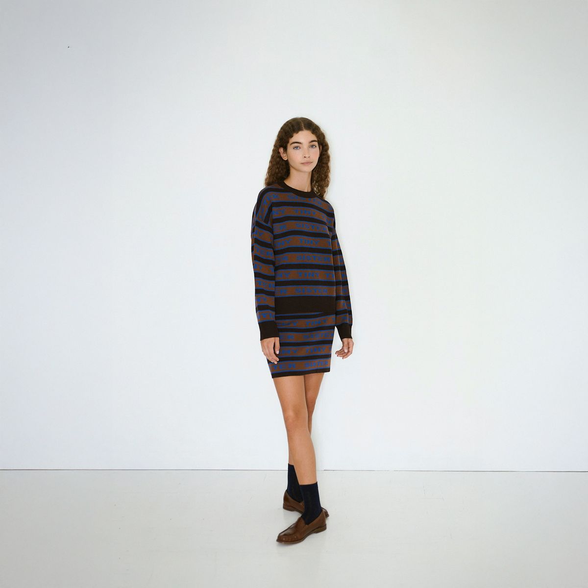 THE TINY BIG SISTER - Falda Estampado 100% Lana Merino Mujer The Tiny Big Sister