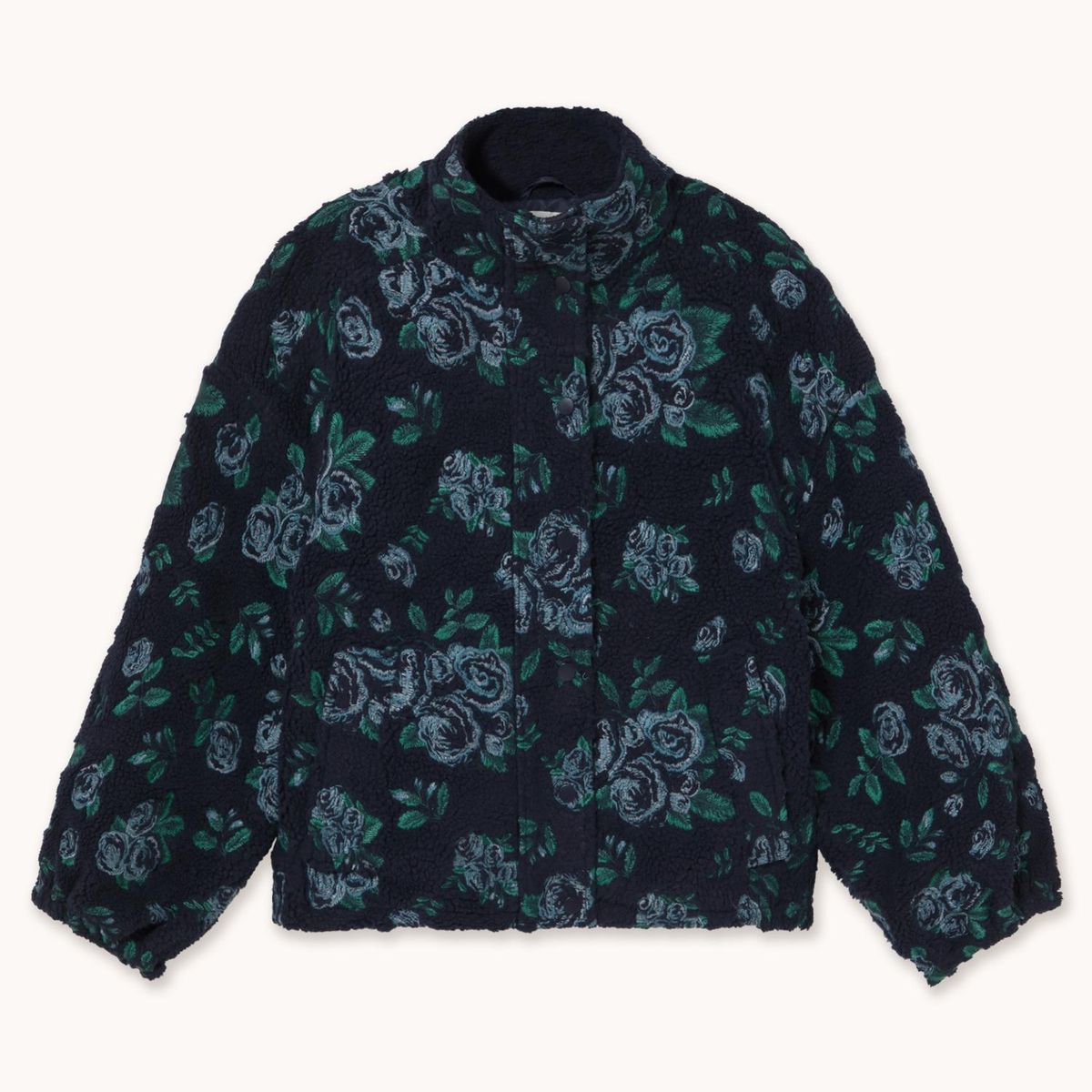 THE TINY BIG SISTER - Chaqueta Sherpa Estampado Floral Mujer The Tiny Big Sister